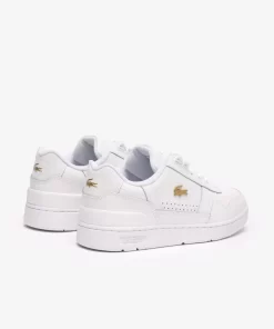 Lacoste Sneakers>Damen-Sneakers T-Clip Aus Leder Wht/Gld 216