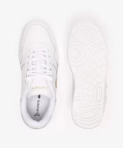 Lacoste Sneakers>Damen-Sneakers T-Clip Aus Leder Wht/Gld 216