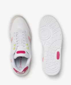 Lacoste Sneakers>Damen-Sneakers T-Clip Aus Leder White/Pink B53