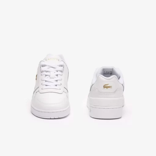 Lacoste Sneakers>Damen-Sneakers T-Clip Aus Leder Wht/Gld 216