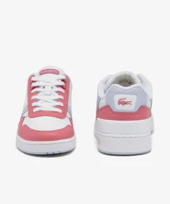 Lacoste Sneakers>Damen-Sneakers T-Clip Contrasted Aus Leder White/Pink B53