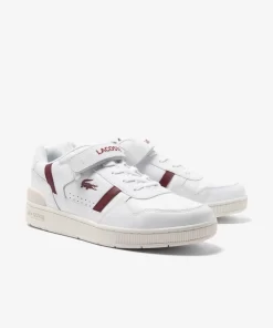 Lacoste Sneakers>Damen-Sneakers T-Clip Velcro Aus Leder Wht/Burg 2G1