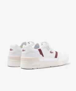 Lacoste Sneakers>Damen-Sneakers T-Clip Velcro Aus Leder Wht/Burg 2G1