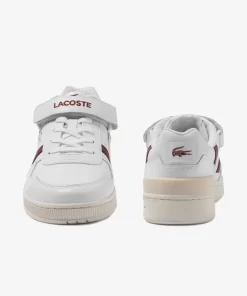 Lacoste Sneakers>Damen-Sneakers T-Clip Velcro Aus Leder Wht/Burg 2G1