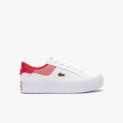 Lacoste Sneakers>Damen-Sneakers Ziane Platform Aus Leder White / Red 286