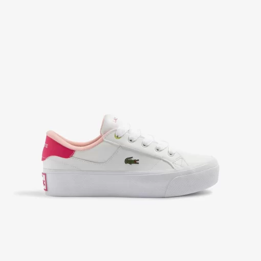 Lacoste Sneakers>Damen-Sneakers Ziane Platform Aus Leder White/Pink B53