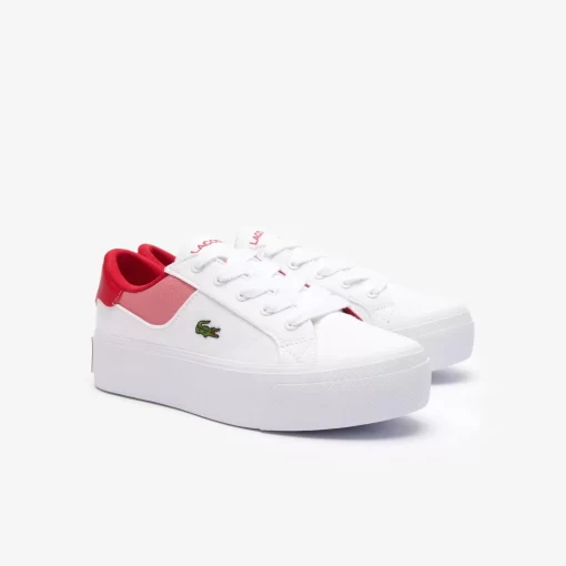 Lacoste Sneakers>Damen-Sneakers Ziane Platform Aus Leder White / Red 286