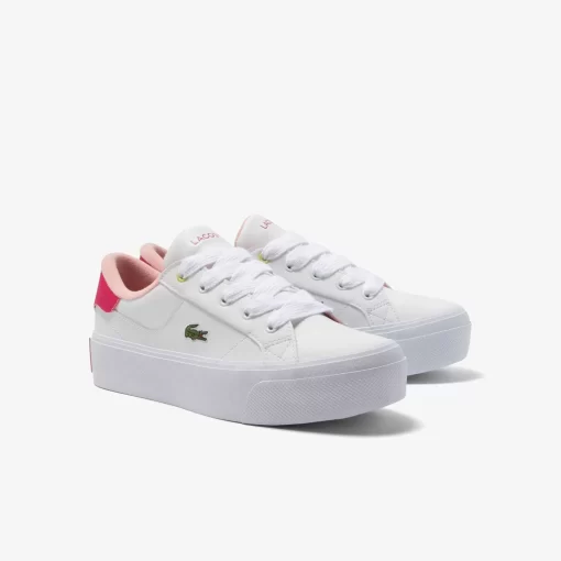 Lacoste Sneakers>Damen-Sneakers Ziane Platform Aus Leder White/Pink B53