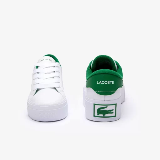 Lacoste Sneakers>Damen-Sneakers Ziane Platform Aus Leder White/Green 082