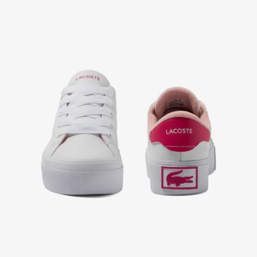 Lacoste Sneakers>Damen-Sneakers Ziane Platform Aus Leder White/Pink B53