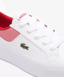 Lacoste Sneakers>Damen-Sneakers Ziane Platform Aus Leder White / Red 286