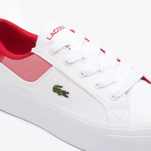 Lacoste Sneakers>Damen-Sneakers Ziane Platform Aus Leder White / Red 286