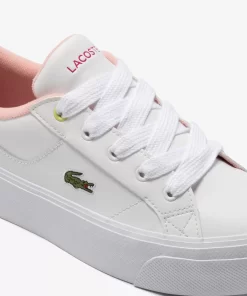 Lacoste Sneakers>Damen-Sneakers Ziane Platform Aus Leder White/Pink B53