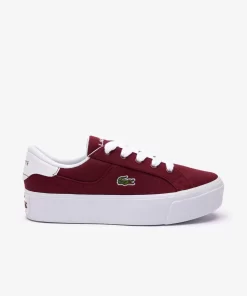 Lacoste Sneakers>Damen-Sneakers Ziane Platform Aus Textil Burg/Wht 2H2