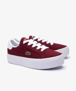 Lacoste Sneakers>Damen-Sneakers Ziane Platform Aus Textil Burg/Wht 2H2