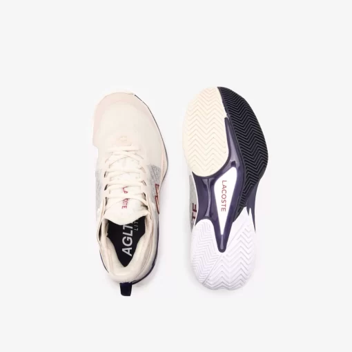 Lacoste Tennis>Damen-Tennisschuhe G-Lt23 Lite Aus Textil Off White/Navy Wn1