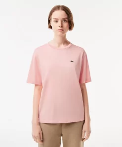 Lacoste T-Shirts>Damen-T-Shirt Aus Premium-Baumwolle Rosa Sfi