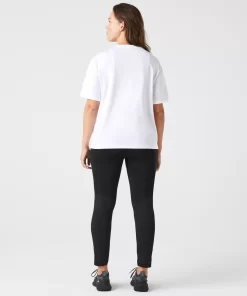 Lacoste T-Shirts>Damen-T-Shirt Aus Premium-Baumwolle Weis 001