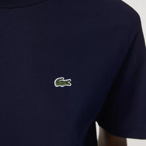 Lacoste T-Shirts>Damen-T-Shirt Aus Premium-Baumwolle Navy Blau 166