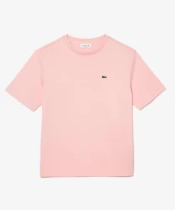 Lacoste T-Shirts>Damen-T-Shirt Aus Premium-Baumwolle Rosa Sfi