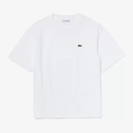 Lacoste T-Shirts>Damen-T-Shirt Aus Premium-Baumwolle Weis 001