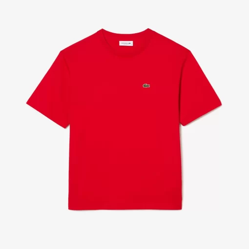 Lacoste T-Shirts>Damen-T-Shirt Aus Premium-Baumwolle Rot 240