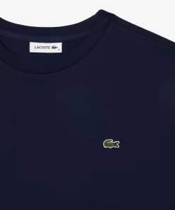 Lacoste T-Shirts>Damen-T-Shirt Aus Premium-Baumwolle Navy Blau 166