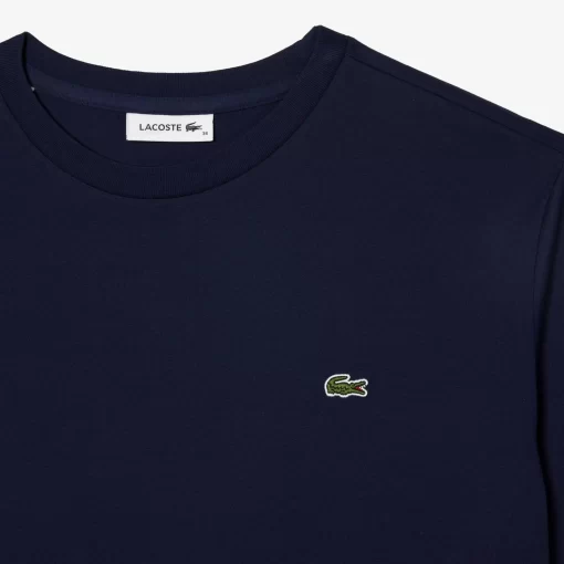 Lacoste T-Shirts>Damen-T-Shirt Aus Premium-Baumwolle Navy Blau 166