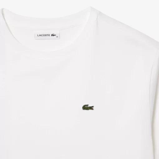 Lacoste T-Shirts>Damen-T-Shirt Aus Premium-Baumwolle Weis 001