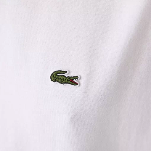 Lacoste T-Shirts>Damen-T-Shirt Aus Premium-Baumwolle Weis 001