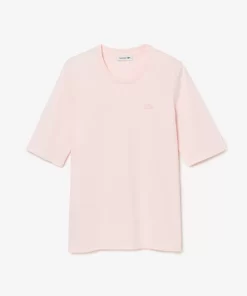 Lacoste T-Shirts>Damen-T-Shirt Mit Rundhals Aus Baumwolle Hellrosa T03