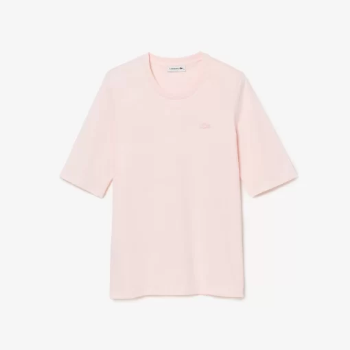 Lacoste T-Shirts>Damen-T-Shirt Mit Rundhals Aus Baumwolle Hellrosa T03