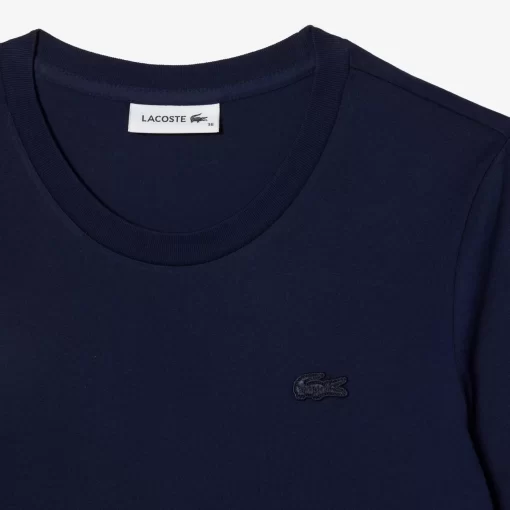 Lacoste T-Shirts>Damen-T-Shirt Mit Rundhals Aus Baumwolle Navy Blau 166