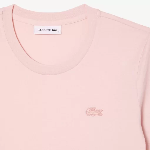 Lacoste T-Shirts>Damen-T-Shirt Mit Rundhals Aus Baumwolle Hellrosa Ady