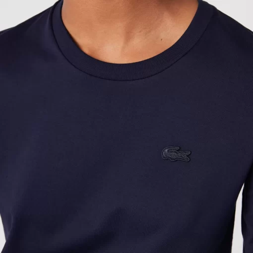 Lacoste T-Shirts>Damen-T-Shirt Mit Rundhals Aus Baumwolle Navy Blau 166