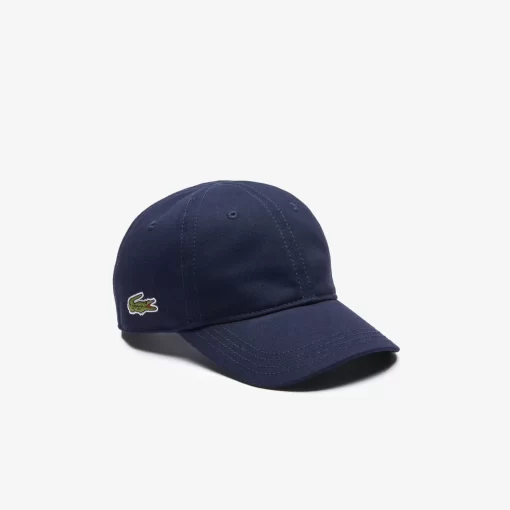 Lacoste Accessoires>Einfarbige Schirmmutze Aus Gabardine Navy Blau 166