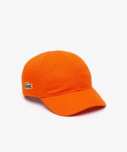 Lacoste Accessoires>Einfarbige Schirmmutze Aus Gabardine Orange Sji