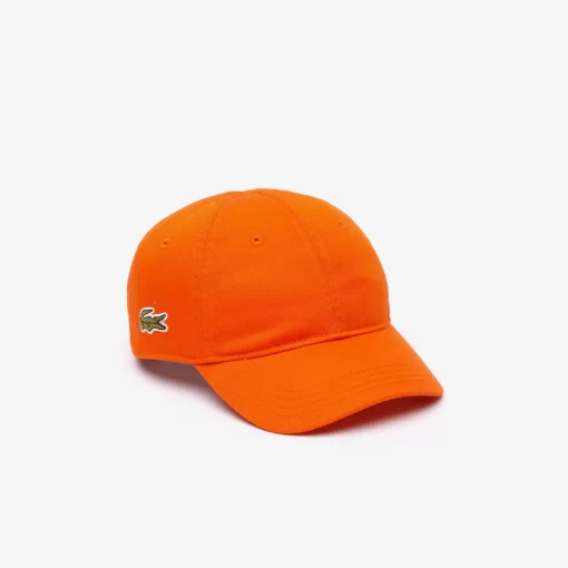 Lacoste Accessoires>Einfarbige Schirmmutze Aus Gabardine Orange Sji