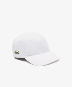 Lacoste Accessoires>Einfarbige Schirmmutze Aus Gabardine Weis 001