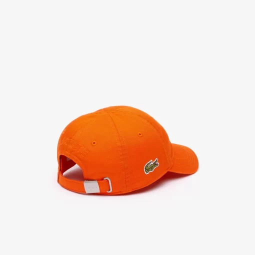 Lacoste Accessoires>Einfarbige Schirmmutze Aus Gabardine Orange Sji