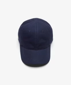 Lacoste Accessoires>Einfarbige Schirmmutze Aus Gabardine Navy Blau 166