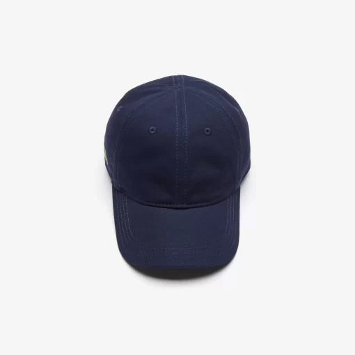 Lacoste Accessoires>Einfarbige Schirmmutze Aus Gabardine Navy Blau 166