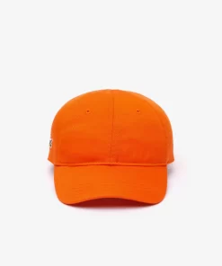 Lacoste Accessoires>Einfarbige Schirmmutze Aus Gabardine Orange Sji