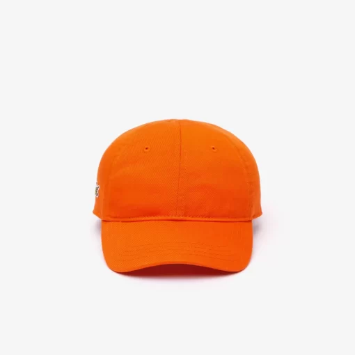 Lacoste Accessoires>Einfarbige Schirmmutze Aus Gabardine Orange Sji