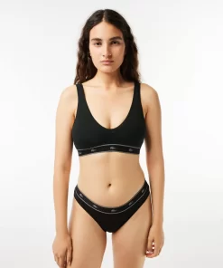 Lacoste Unterwäsche & Loungewear>Essential Bralette Mit V-Ausschnitt Schwarz 031