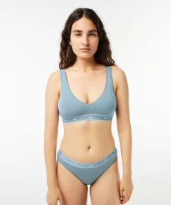 Lacoste Unterwäsche & Loungewear>Essential Bralette Mit V-Ausschnitt Grau N4I