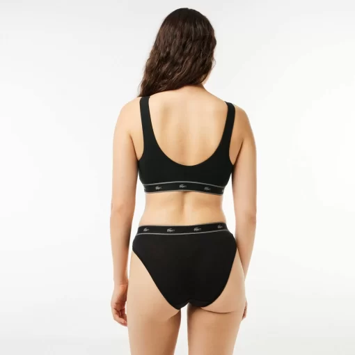 Lacoste Unterwäsche & Loungewear>Essential Bralette Mit V-Ausschnitt Schwarz 031