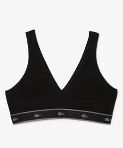 Lacoste Unterwäsche & Loungewear>Essential Bralette Mit V-Ausschnitt Schwarz 031