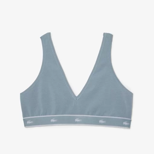 Lacoste Unterwäsche & Loungewear>Essential Bralette Mit V-Ausschnitt Grau N4I