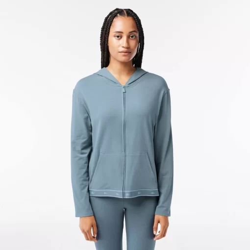 Lacoste Unterwäsche & Loungewear>Essentieller Lounge-Hoodie Grau N4I